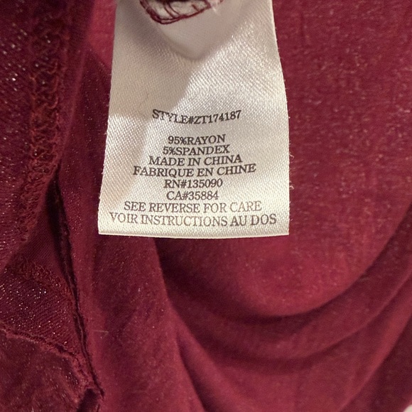 Z Supply Deep Red Metallic Tank Top - Picture 5 of 5